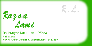 rozsa lami business card